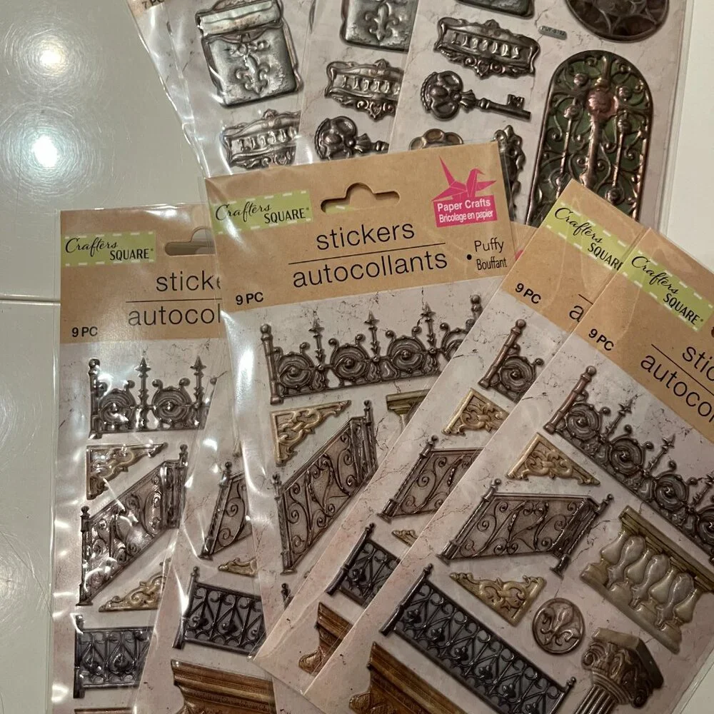 Architecture Themed Puffy Stickers (10‎ packs! New!)